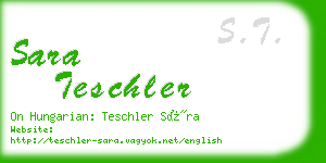 sara teschler business card